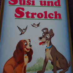 carte vintage povesti copii 1990,SUSI UND STROLCH,DISNEY,Delphin Verlag-L.German