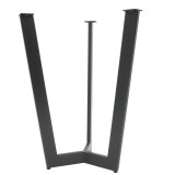 Picior Masa Metalic Trident Negru Mat MC9, 72cm Inaltime, Rezistent, Fixare Usoara, Garantie 5 Ani - Ideal Cafea/Dining/Bar