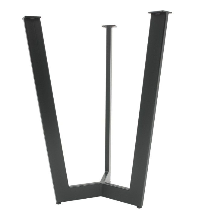 Picior Masa Metalic, pentru Masa Cafea, Forma Trident, Negru Mat, MC9