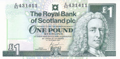 Bancnota Scotia 1 Pound 2001 - P351e UNC foto