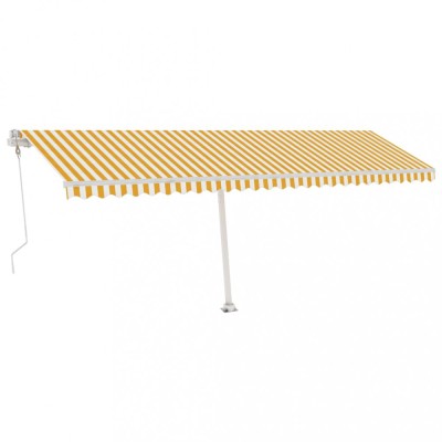 Copertina automata cu senzor vant &amp;amp; LED, galben/alb, 600x350 cm foto