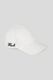 Karl Lagerfeld șapcă de baseball din bumbac culoarea alb, uni, A3W33018