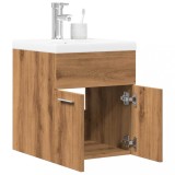 Set mobilier de baie, 2 piese, stejar artizanal, lemn prelucrat