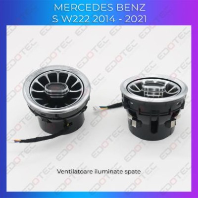 Lumini Ambientale ventilatoare spate Mercedes Clasa S W222 control pe sistemul original sau telefon CarStore Technology foto