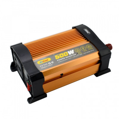 Invertor auto KS500, 500W, 12V, 220V foto