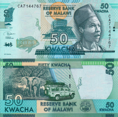 MALAWI 50 kwacha 2020 UNC!!! foto