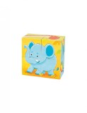 Puzzle din cuburi Animale Salbatice, Goki