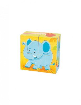 Puzzle din cuburi Animale Salbatice foto