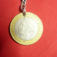 Medalion cu Moneda Italia 1000 lire 1998