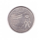 Moneda SUA 25 centi/quarter dollar 2002 P, Ohio 1803, stare buna, curata, America de Nord, Cupru-Nichel