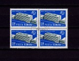 RO 1970 , LP 738 ,&quot;Noul sediu U.P.U.&quot;- serie bloc 4 , stampilata, Stampilat