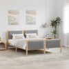 VidaXL Cadru de pat Maro și gri deschis 160 x 200 cm Lemn masiv de pin 3394308