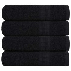 vidaXL Prosoape de du? 4 buc Negru 70x140 cm 360 g/m? 100% bumbac foto