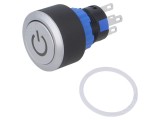 Comutator ONPOW LAS1-AWY-11ZT/W/24V SPDT 0,5A/220VAC ON-ON cu apăsare, 2 poziții