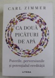 CA DOUA PICATURI DE APA , PUTERILE , PERVERSIUNILE SI POTENTIALUL EREDITATII de CARL ZIMMER , 2021 * LIPSA MIC FRAGMENT COPERTA SPATE