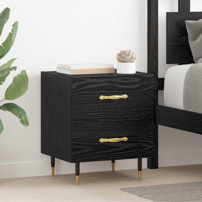Dulap de noapte Stejar negru 40 x 35 x 47.5 cm Lemn compozit