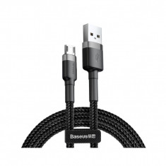 Cablu de Date USB Micro-USB 1.5A, 2m, Baseus Cafule (CAMKLF-CG1) - Gray Black