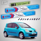 Cumpara ieftin Ștergătoare Renault Modus Grand Modus 2004-2005 | Set Față și Spate Flat Premium &ndash; TeamCar&reg;