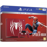 Consola PlayStation 4 Slim 1TB SH, Amazing Red Spider-Man Limited Edition + joc Marvel&rsquo;s Spider-Man (disc)