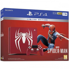 Consola PlayStation 4 Slim 1TB SH, Amazing Red Spider-Man Limited Edition + joc Marvel?s Spider-Man (disc) foto