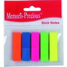 Index Memoris - Precious, autoadeziv, plastic, 12 x 45 mm, 5 culori/set, 25 file/culoare