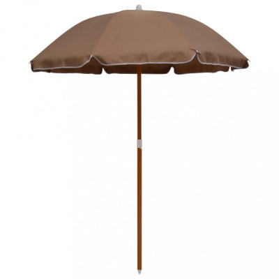 Umbrela de soare cu stalp din otel, gri taupe, 180 cm GartenMobel Dekor foto