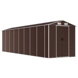 Cumpara ieftin Sopron de gradina, maro, 191x725x198 cm, otel zincat