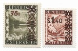 Austria - Marci postela din 1945-1947 suprataxate cu valori noi, 1947 - serie neobliterata