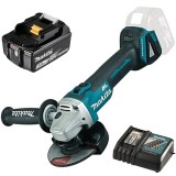 Makita DGA504Z - Polizor unghiular 125 mm + Acumulator Li-Ion 18 V 3 Ah + Incarcator