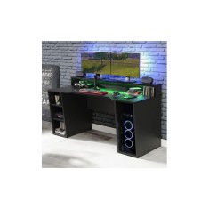 Birou Race Led 160x91x72 cm Nuanta Negru