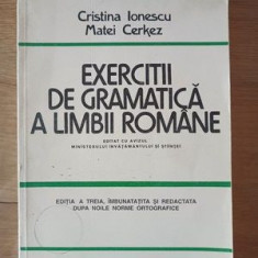 Exercitii de gramatica a limbii romane- Cristina Ionescu, Matei Cerkez