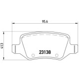 Placute frana Mercedes Clasa A (W168) 07.97-08.05, Vaneo (414) 02.02-07.05, Spate, BREMBO