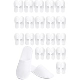 Set 5 perechi papuci hotel, hotel quality, buretati, talpa cauciuc 0,4cm, marime universala, Spalabil Repetabil, Alb Alpin