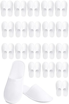 Set 5 perechi papuci hotel, hotel quality, buretati, talpa cauciuc 0,4cm, marime universala, Spalabil Repetabil, Alb Alpin foto