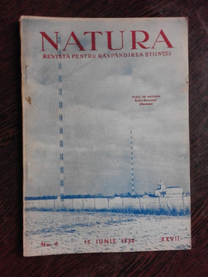 REVISTA NATURA NR.6/1938 foto