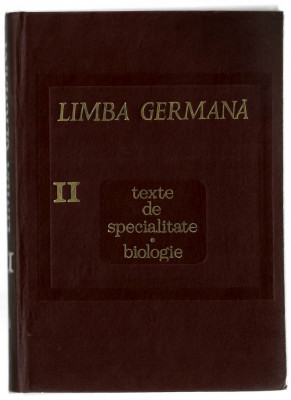 Limba germana - II - Texte de specialitate - Biologie - Jean Livescu, 1968 foto