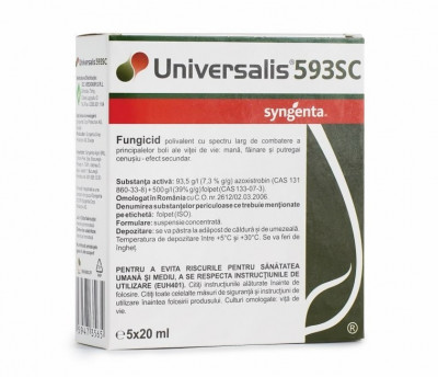 Fungicid UNIVERSALIS 593 SC - 20 ml, Syngenta, Sistemic, Vita de vie foto