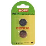 Baterie Hoff CR2016, 3V, litiu, 2 buc