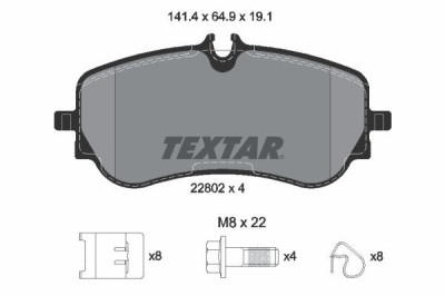TEXTAR 2280201 Q+ set placute frana,frana disc foto