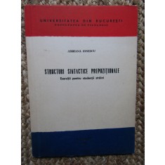 ADRIANA IONESCU - STRUCTURI SINTACTICE PREPOZITIONALE AUTOGRAF