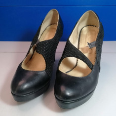 Pantofi cu toc Diane Marie , masura 37 , dama , culoare negru / C91