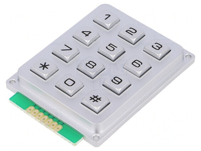 Tastatură metalică 12 butoane impermeabilă