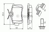 Set placute frana,frana disc VW BORA (1J2) (1998 - 2005) BOSCH 0 986 494 596