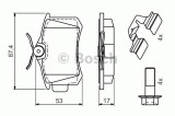 Set placute frana,frana disc SKODA YETI (5L) (2009 - 2016) BOSCH 0 986 494 596