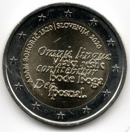 moneda 2 euro comemorativa SLOVENIA 2020, UNC