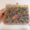 ** Poseta tip tesatura tapiserie, model cu flori, veche, vintage, deosebita