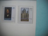 HOPCT TIMBRE MNH 1298 SINAGOGA NOUA BERLIN-PICTURA-2 VAL-1990-GERMANIA DDR/RDG, Nestampilat