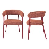 Esszimmerstuhl Huk 2er Set Rot [en.casa]