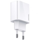 Incarcator Retea USB Usams T34, 1 X USB Tip-C, Quick Charge, 20W, Alb CC118TC01