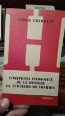 Constiinta filosofica de la Husserl la Theilhard de Chardin &amp;amp;#8211; Tudor Ghideanu foto